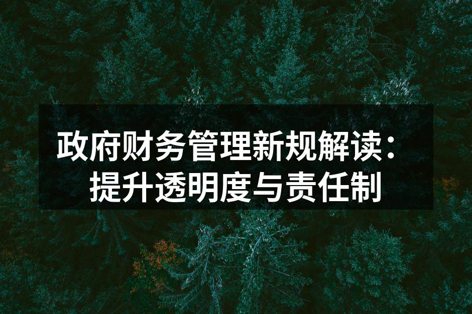 政府财务管理新规解读：提升透明度与责任制